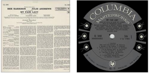 Julie Andrews My Fair Lady vinyl LP album (LP record) US JARLPMY377719