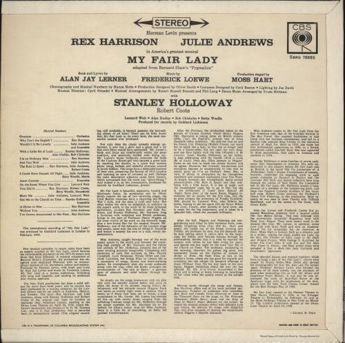 Julie Andrews My Fair Lady vinyl LP album (LP record) UK JARLPMY613769