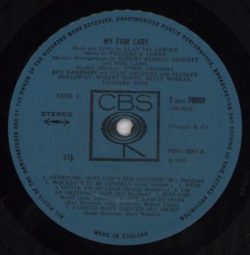 Julie Andrews My Fair Lady vinyl LP album (LP record) UK JARLPMY673891