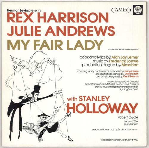 Julie Andrews My Fair Lady vinyl LP album (LP record) UK JARLPMY722019