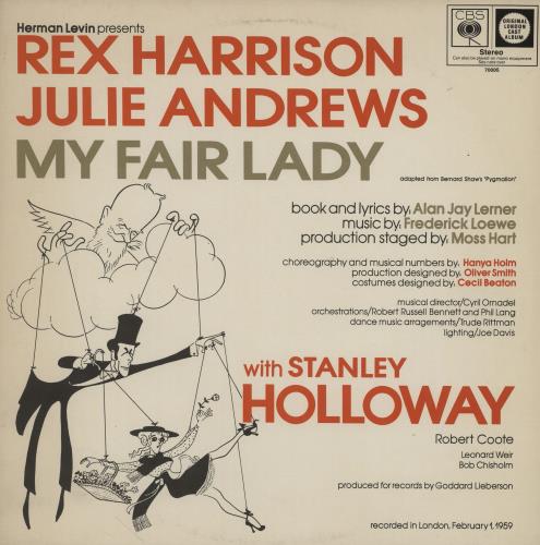Julie Andrews My Fair Lady vinyl LP album (LP record) UK JARLPMY761853