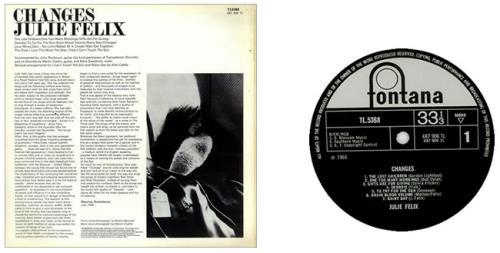Julie Felix Changes vinyl LP album (LP record) UK JCWLPCH452745