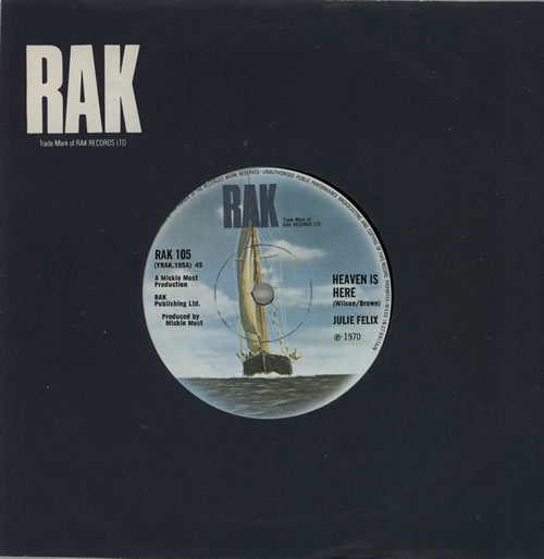 Julie Felix Heaven Is Here 7" vinyl single (7 inch record / 45) UK JCW07HE572346