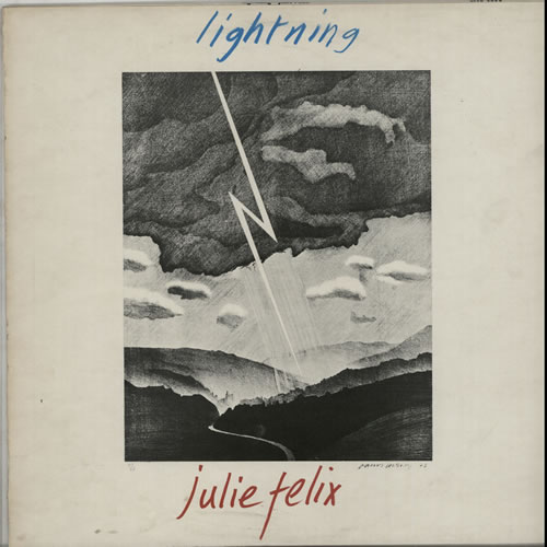 Julie Felix Lightning - Factory Sample - Autographed vinyl LP album (LP record) UK JCWLPLI627359