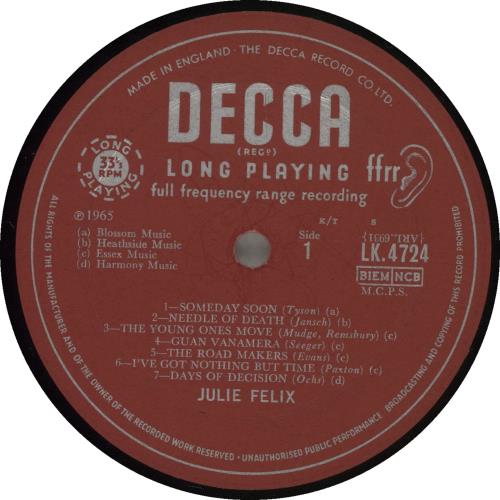 Julie Felix The Second Album - EX vinyl LP album (LP record) UK JCWLPTH698077