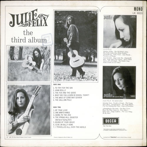 Julie Felix The Third Album vinyl LP album (LP record) UK JCWLPTH527665