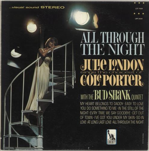 Julie London All Through The Night vinyl LP album (LP record) US JLOLPAL699282