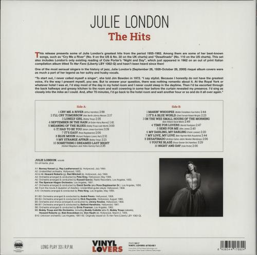 Julie London The Hits vinyl LP album (LP record) UK JLOLPTH751352