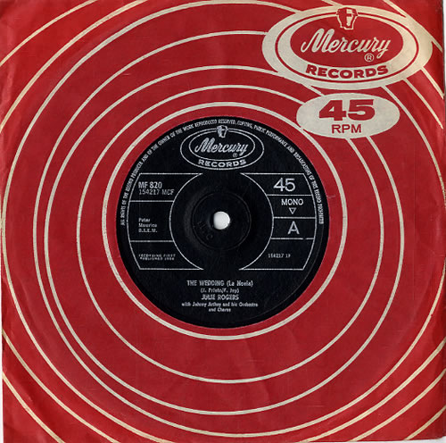 Julie Rogers The Wedding - Solid 7" vinyl single (7 inch record / 45) UK JRE07TH591501