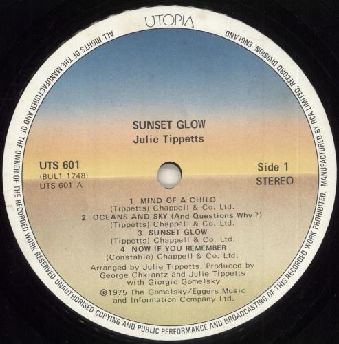 Julie Tippetts Sunset Glow vinyl LP album (LP record) UK J-TLPSU732704