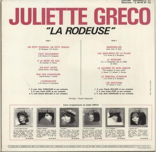 Juliette Gr�co La Rodeuse vinyl LP album (LP record) French 9JGLPLA700503