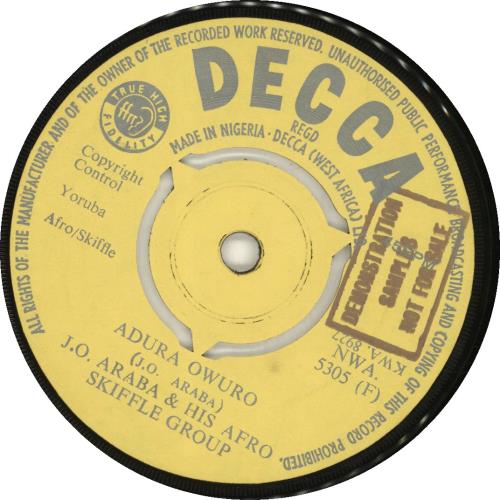 Julius Araba Adura Owuro 7" vinyl single (7 inch record / 45) African QV607AD690148