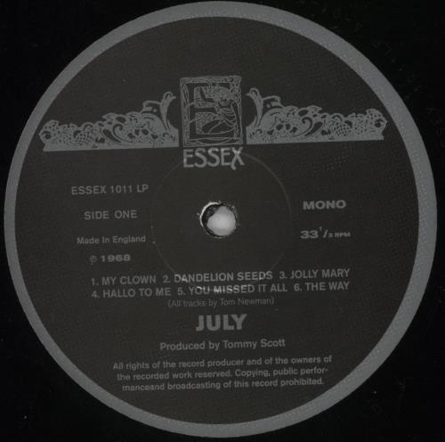 July July vinyl LP album (LP record) UK JU-LPJU818126