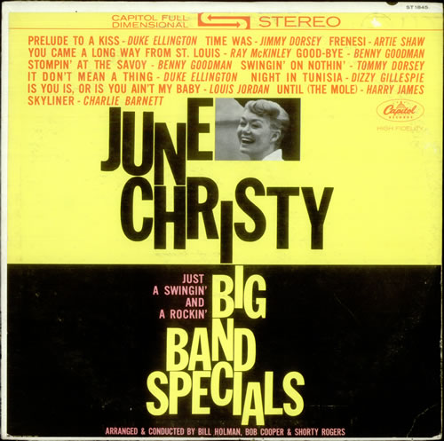 June Christy Big Band Specials vinyl LP album (LP record) US JNCLPBI535498