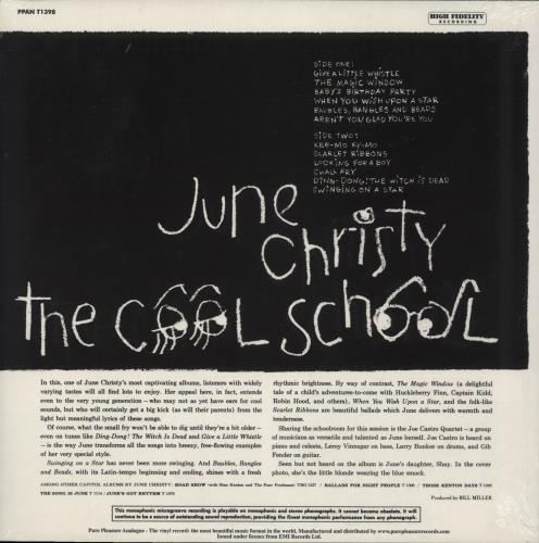 June Christy The Cool School - 180gm - Sealed vinyl LP album (LP record) UK JNCLPTH874787