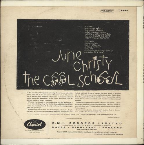 June Christy The Cool School vinyl LP album (LP record) UK JNCLPTH699030