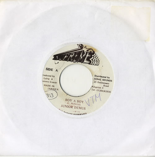 Junior Demus Boy A Boy 7" vinyl single (7 inch record / 45) Jamaican J9T07BO563234