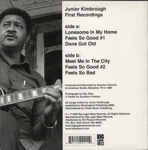 Junior Kimbrough First Recordings 10" vinyl single (10 inch record) US KU310FI878455
