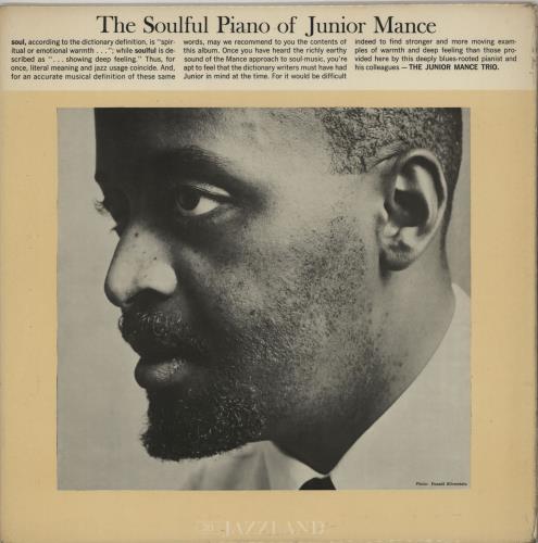 Junior Mance The Soulful Piano Of Junior Mance - Jazzland label vinyl LP album (LP record) UK JM4LPTH749996