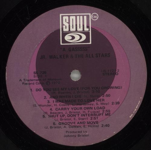 Junior Walker & The All Stars A Gasssss vinyl LP album (LP record) US JRWLPAG888382