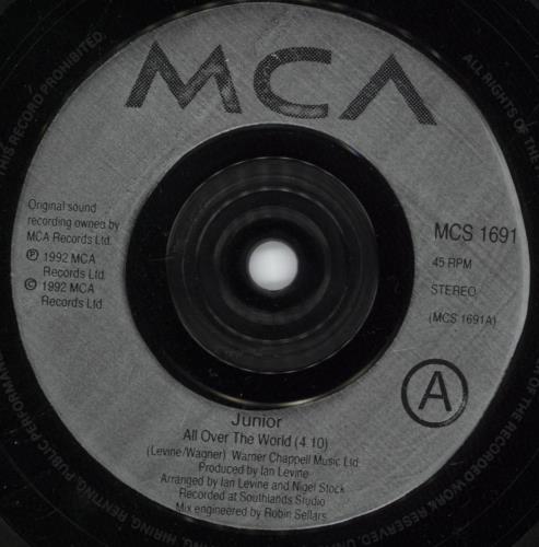Junior All Over The World 7" vinyl single (7 inch record / 45) UK JNR07AL881799