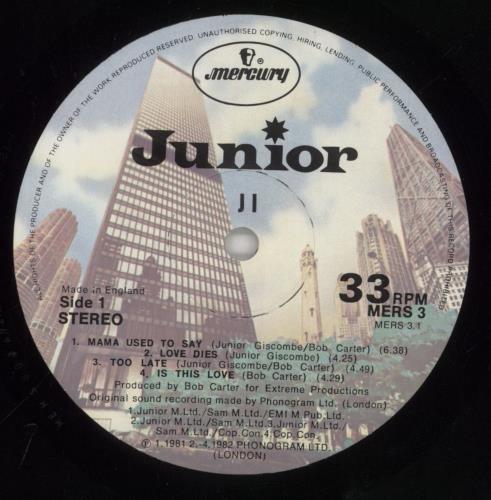 Junior Ji vinyl LP album (LP record) UK JNRLPJI776407