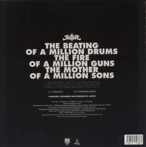 Justice Civilization 12" vinyl single (12 inch record / Maxi-single) French JQ212CI886510