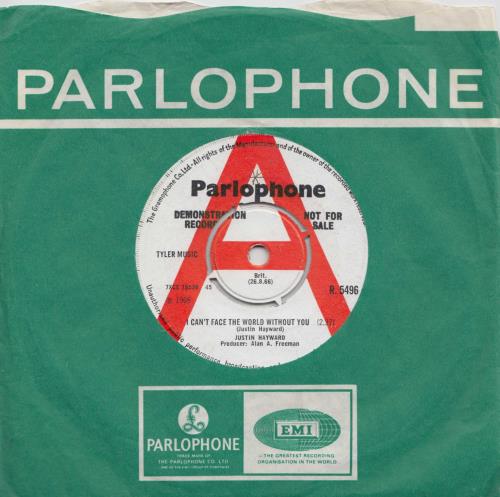 Justin Hayward I Can't Face The World Without You 7" vinyl single (7 inch record / 45) UK JHW07IC714124