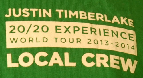 Justin Timberlake 20/20 Experience World Tour 2013-2014 t-shirt UK JTLTSEX613702