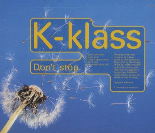 K-Klass Don't Stop CD single (CD5 / 5") UK KKLC5DO277773