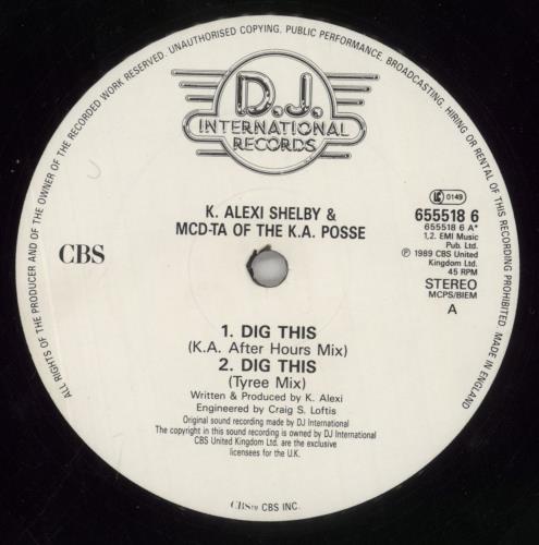 K.A. Posse Dig This 12" vinyl single (12 inch record / Maxi-single) UK 7OB12DI860740