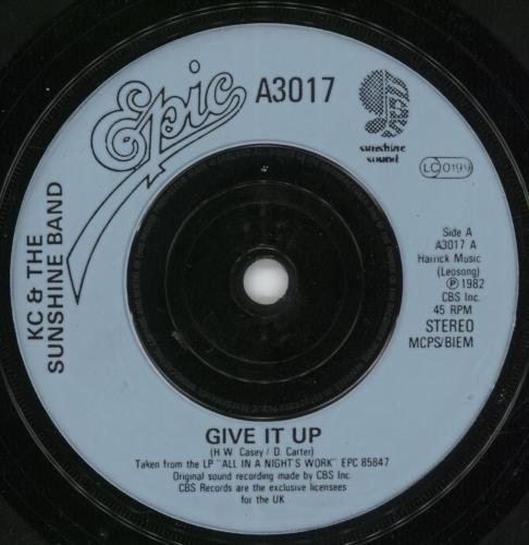 K.C. & The Sunshine Band Give It Up 7" vinyl single (7 inch record / 45) UK K-C07GI387944