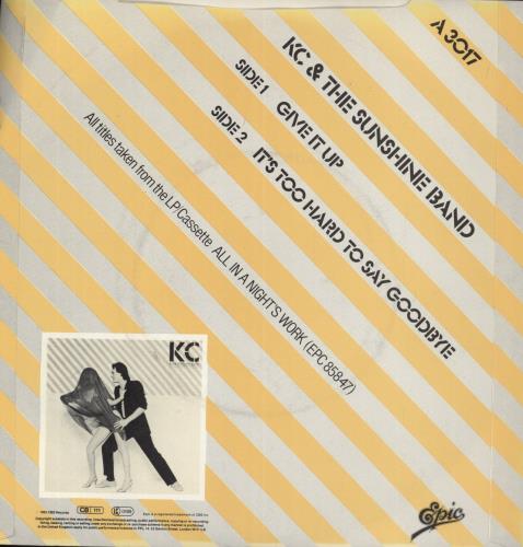 K.C. & The Sunshine Band Give It Up 7" vinyl single (7 inch record / 45) UK K-C07GI387944