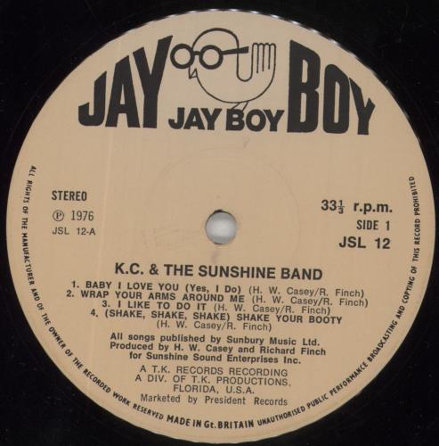 K.C. & The Sunshine Band K.C. And The Sunshine Band vinyl LP album (LP record) UK K-CLPKC603608
