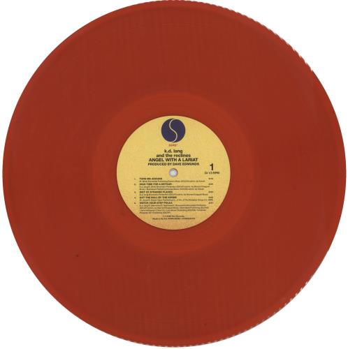 K.D. Lang Angel With A Lariat - RSD 2020 - Red Vinyl vinyl LP album (LP record) US KDLLPAN810056
