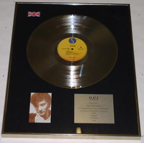 K.D. Lang Ing�nue award disc UK KDLAWIN253721