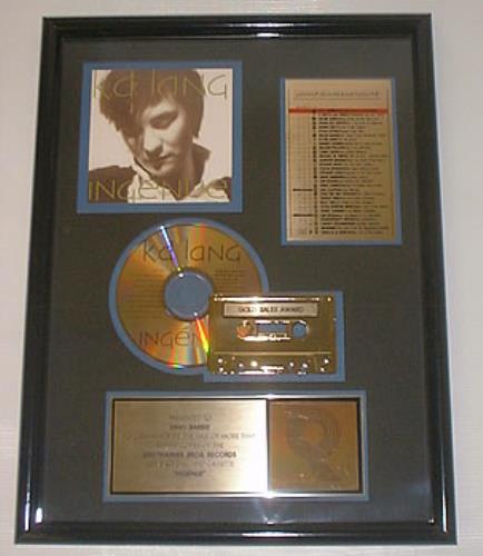 K.D. Lang Ingenue award disc US KDLAWIN201412