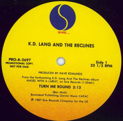 K.D. Lang Turn Me Round 12" vinyl single (12 inch record / Maxi-single) US KDL12TU19342