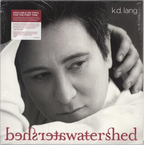 K.D. Lang Watershed + Hype Sticker vinyl LP album (LP record) Dutch KDLLPWA784550