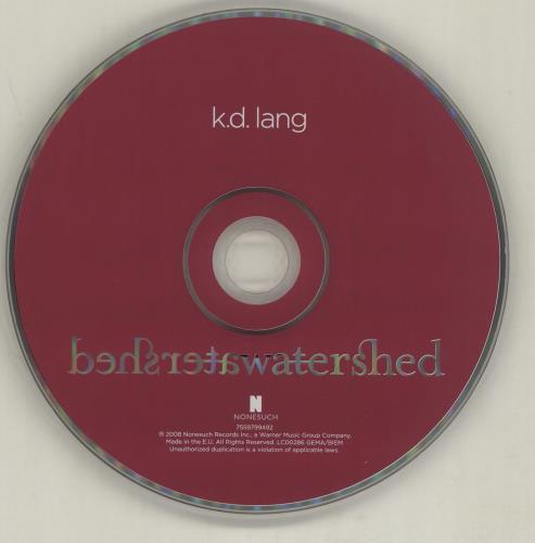 K.D. Lang Watershed - EX 2 CD album set (Double CD) UK KDL2CWA681254