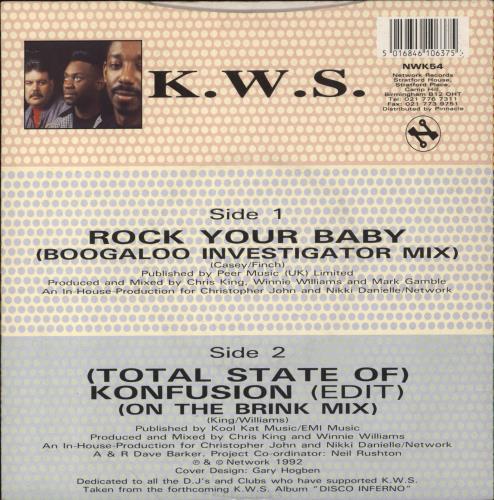 K.W.S. Rock Your Baby 7" vinyl single (7 inch record / 45) UK KWS07RO856161
