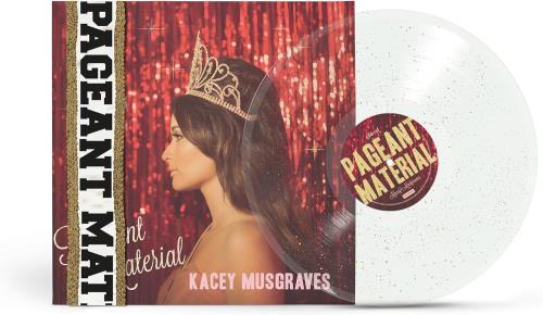Kacey Musgraves Pageant Material - 10th Anniversary Edition - Clear With Gold Glitter Vinyl vinyl LP album (LP record) US K5ELPPA877414