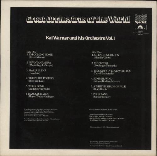 Kai Warner Great Orchestras Of The World - Kai Warner & His Orchestra vinyl LP album (LP record) UK KWTLPGR864101