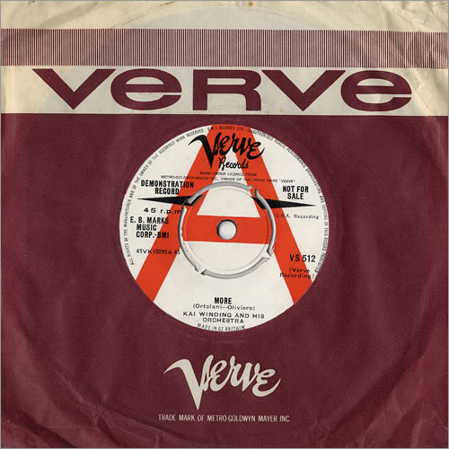 Kai Winding More 7" vinyl single (7 inch record / 45) UK KWG07MO480560