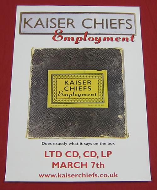 Kaiser Chiefs Employment poster UK KAZPOEM359864