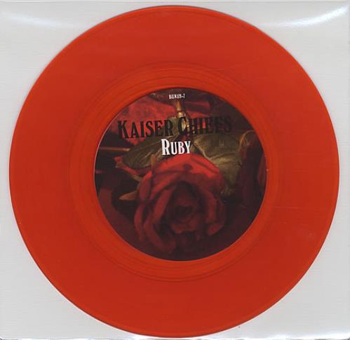 Kaiser Chiefs Ruby - Red Vinyl 7" vinyl single (7 inch record / 45) UK KAZ07RU387899