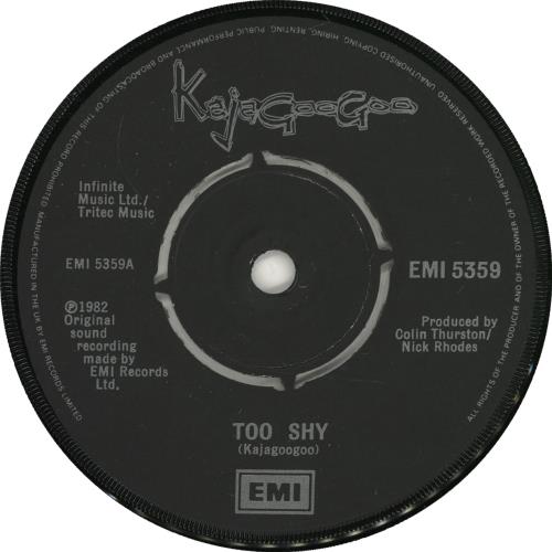 Kajagoogoo Too Shy 7" vinyl single (7 inch record / 45) UK KAJ07TO704653