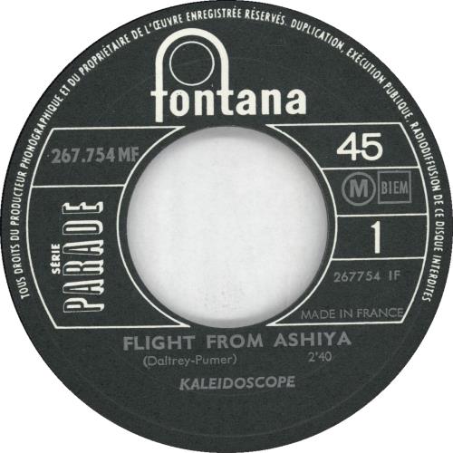 Kaleidoscope (UK) Flight From Ashiya 7" vinyl single (7 inch record / 45) French KLD07FL705904