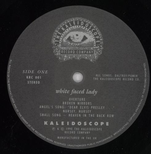Kaleidoscope (UK) White-Faced Lady 2-LP vinyl record set (Double LP Album) UK KLD2LWH597213