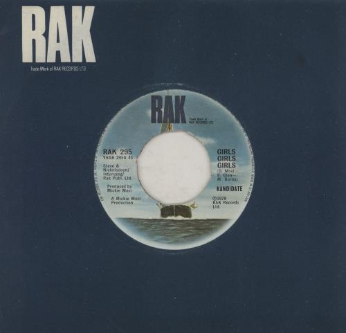 Kandidate Girls Girls Girls 7" vinyl single (7 inch record / 45) UK KDT07GI760483